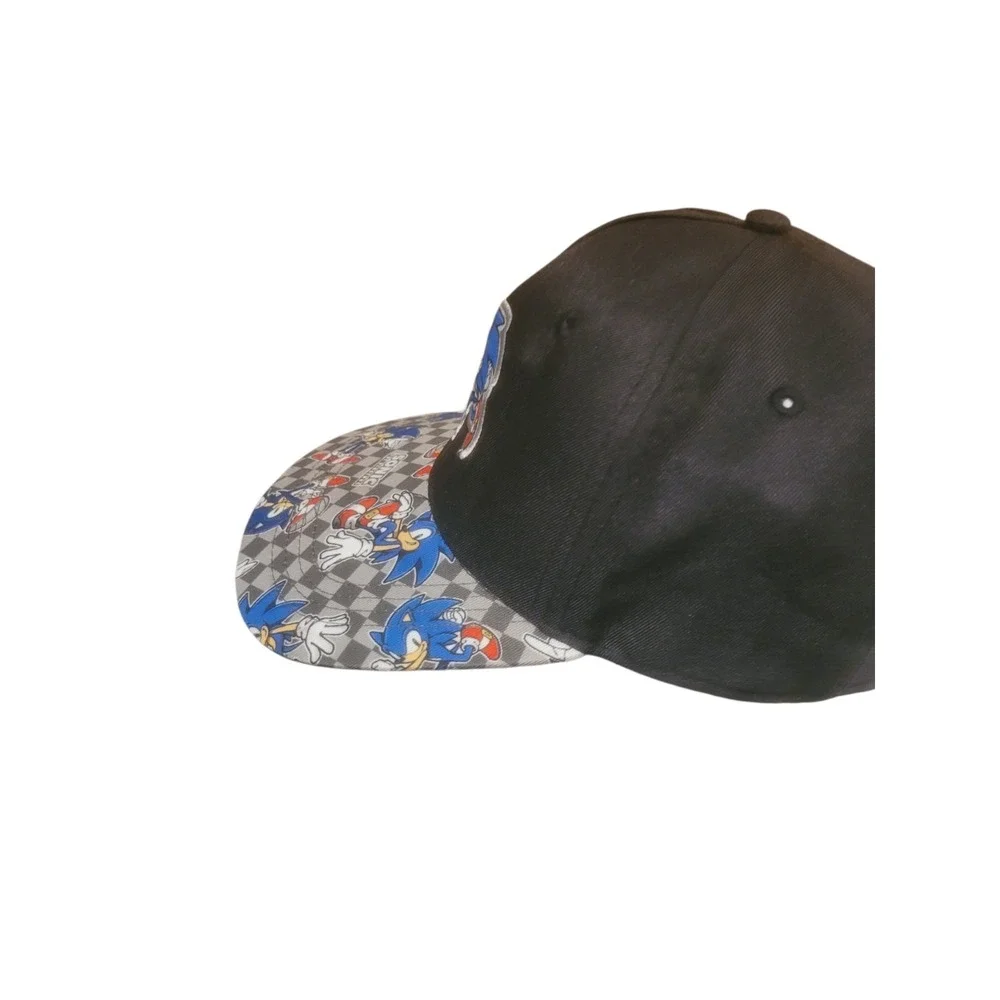 Sonic The Hedgehog Snapback Hat Multicolor One Size Embroidered‎ 6 Panel SEGA